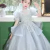 Girl Bridesmaid Long Dresses Kids Wedding Prom Gown Teenagers Girls Evening Party Dress Children First Communiom Formal Vestidos