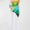 Lemongor 2024 New Summer Elegant Prom Evening Maxi Dresses Women Fashion Flower Printed Loose Fit Casual Vacation Beach Dress