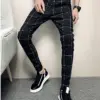 2020 New Formal Dress Trousers Men Slim Fit British Plaid Mens Suit Pants Fashion Summer Office Business Trousers Male