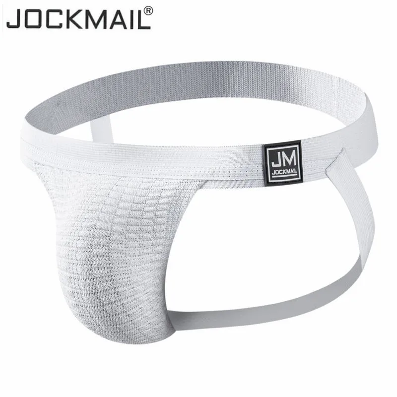 JOCKMAIL Men's Underwear Jockstrap Athletic Supporters, Low Rise Stretch Performance Jock Strap Sexy men underwear gay underwear