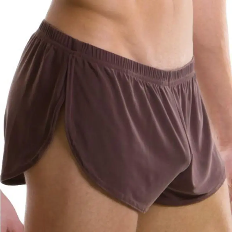Hot best price Europe size Ice silk health men boxer shorts pants mens arrow boxers shorts comfortable sexy gay men's home shorts