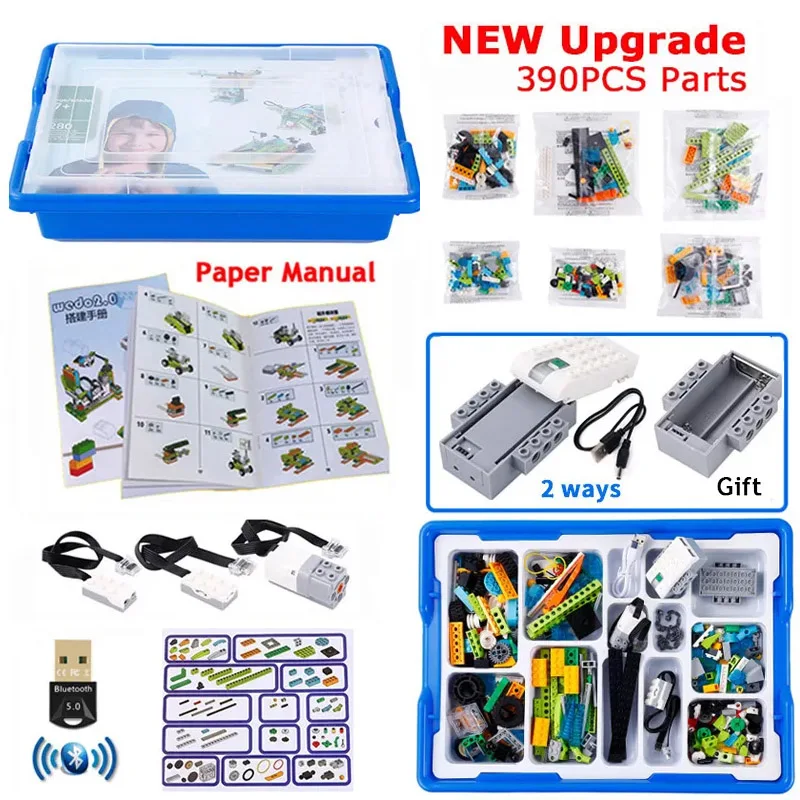 NEW Generation WeDo 2.0 Core Set Scratch 3.0 Robotics Construction Paper Guide School STEAM Educational Bricks Toys Gifts 390Pcs