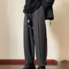 Autumn Winter Woolen Suit Pants Men Slim Fashion Society Mens Dress Pants Korean Loose Straight Pants Men's Formal Trousers