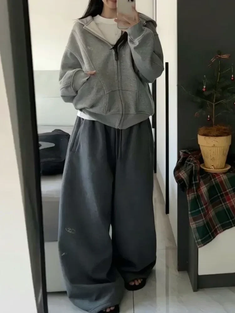 HOUZHOU Y2k Vintage Woman Baggy Sweatpants Joggers Oversized Korean Fashion Sports Pants Harajuku Streetwear Gyaru Kpop Trousers - Image 2