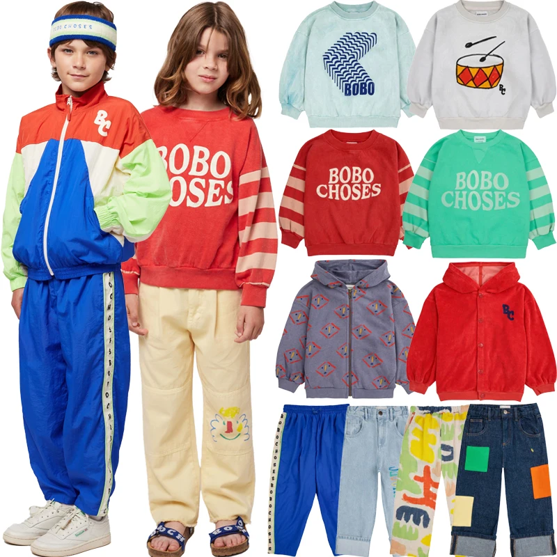 2024 New Children's Autumn/Winter Boys and Girls Thickened Cotton Letter Cartoon Sweater Pants Set Kids Spring Autumn Set