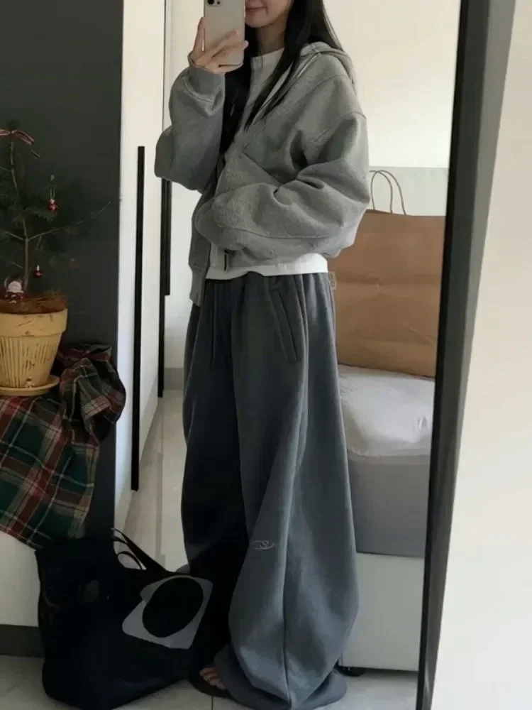 HOUZHOU Y2k Vintage Woman Baggy Sweatpants Joggers Oversized Korean Fashion Sports Pants Harajuku Streetwear Gyaru Kpop Trousers - Image 3