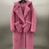 Max Teddy Coat 62% Alpaca 26% Wool 12% Silk Coat Winter Thicken Women's Coat With Hood