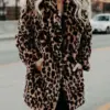 Autumn Leopard Faux Fur Coat Women Long Winter Coat Woman Warm Ladies Fur Jacket Female Plush Teddy Coat Outwear