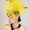New Fascinator Wedding Headpiece Women Butterfly Headwear For Church Derby Hat Fascinators Headband Bridal Pillbox Cap Flower