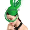 Red Green Fascinator Hat Women Hatinator With Veil And Feathers Pillboox Cap Headband Wedding Derby Occasion Chapeau Cap Femme