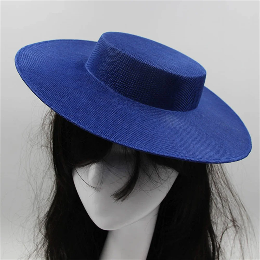 Ladies Fascinators Millinery Hat Base Party Wedding Fake Sinamay Hat Wide Brim Fedora Kentucky Derby Headpiece Hair Accessories