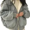 Winter Loose Hooded Jacket Women Oversized Double Sided Fleece-lined Thickened Coat Ladies Fashion Casual Loose Zip Up Coat Top
