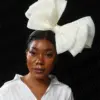 Big Bow Hair Fascinator Wedding Headwear Women Elegant Race Headpiece Party Tea Hair Accessories Ladies Wedding Headdress
