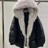 2024 New Winter Women Puffer Jacket Loose Warm Parkas Fur Hooded Cotton Padded Coat Women Outwear