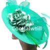 Royal Ascot Big Fascinator Hats Women Elegant Formal Party Tea Millinery Cap Flower Wedding Headpiece Feather Derby Pillbox Cap