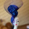 Beautiful Fascinator Hat For Women Elegant Weddings Pillbox Cap With Flower Luxury Party Derby Hat Femme Mariage Chapeau