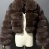 Casual White Black Fluffy Fall Winter Faux Fur Coat Women Short Jacket Long Sleeve Cropped Puffer Fur Jacket For Women Outwear