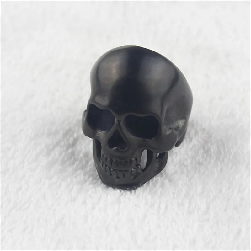 Men's Punk Gothic Rock Biker Black Stainless Steel Skull Ring