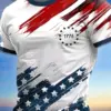 American Flag Street Style Men's 3D Print T shirt Tee Street American Independence Day T shirt crew neck Short Sleeve Summer