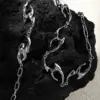 2023 New Punk Necklace Thorny Silver Color Metal INS Hiphop Blade Irregularity Chain Necklace Choker for Women Men Jewelry