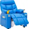 Larger Kids Reclining Chair Leather Recliner Sofa Children Ages 3-12