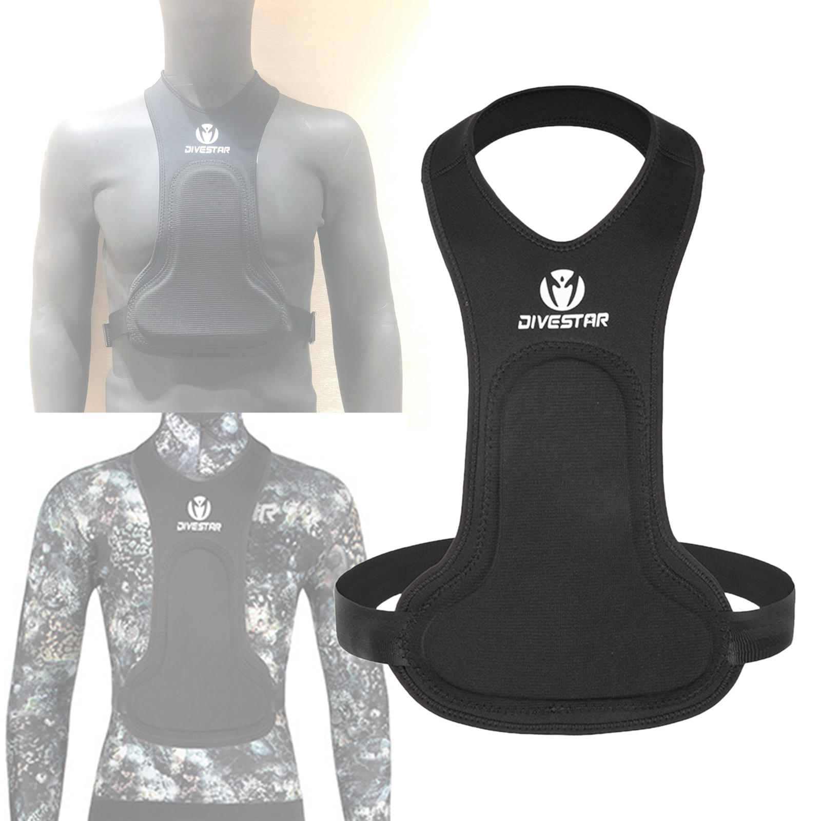 Neoprene Chest Loading Pad Thicken 8mm Diving Breast Vest for Fishing Hunting Spearfishing Fishermen Freediving Women Men