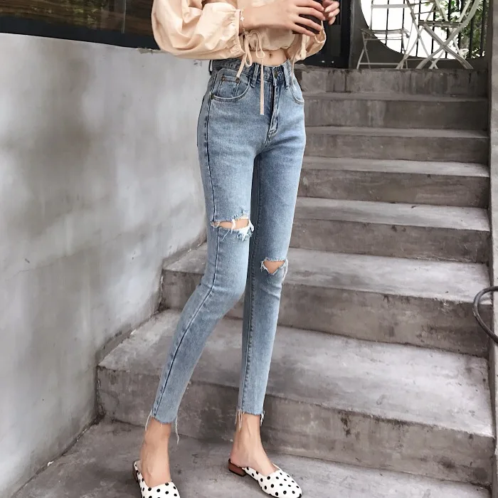 Cheap wholesale 2019 new Spring Summer Autumn Hot selling women's fashion casual Denim Pants
