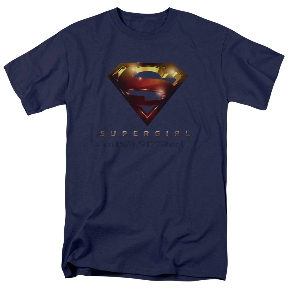 Supergirl Logo Glare Men Regular Fit T-Shirt