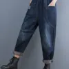High Waist Oversized 90kg Ankle-length Harem Jeans Baggy Casual Vintage Women's Denim Pants Korean Streetwear Straight Vaqueros