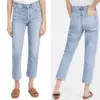 Women Fashion High Waist Light Blue Denim Pants Boyfriend Style Casual Straight Jeans