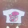 High Street fashion crew neck Short sleeve cartoon print oversized T-shirt for women Y2k Harajuku Fashion vintage couple shirt