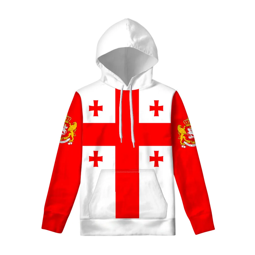 Georgia Youth Zipper Hoodie Custom Name Number Logo Pullover Geo Nation Flag Ge Georgian Republic Country Print Photo Clothes