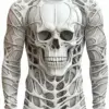 3D Print Skeleton Skulls Pattern T Shirts Men Long Sleeve Casual Fashion T-shirt Top Sweatshirt Breathable Streetwear Loose Tees