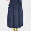 imakokoni 2024 summer new Korean style versatile polka dot denim pleated skirt