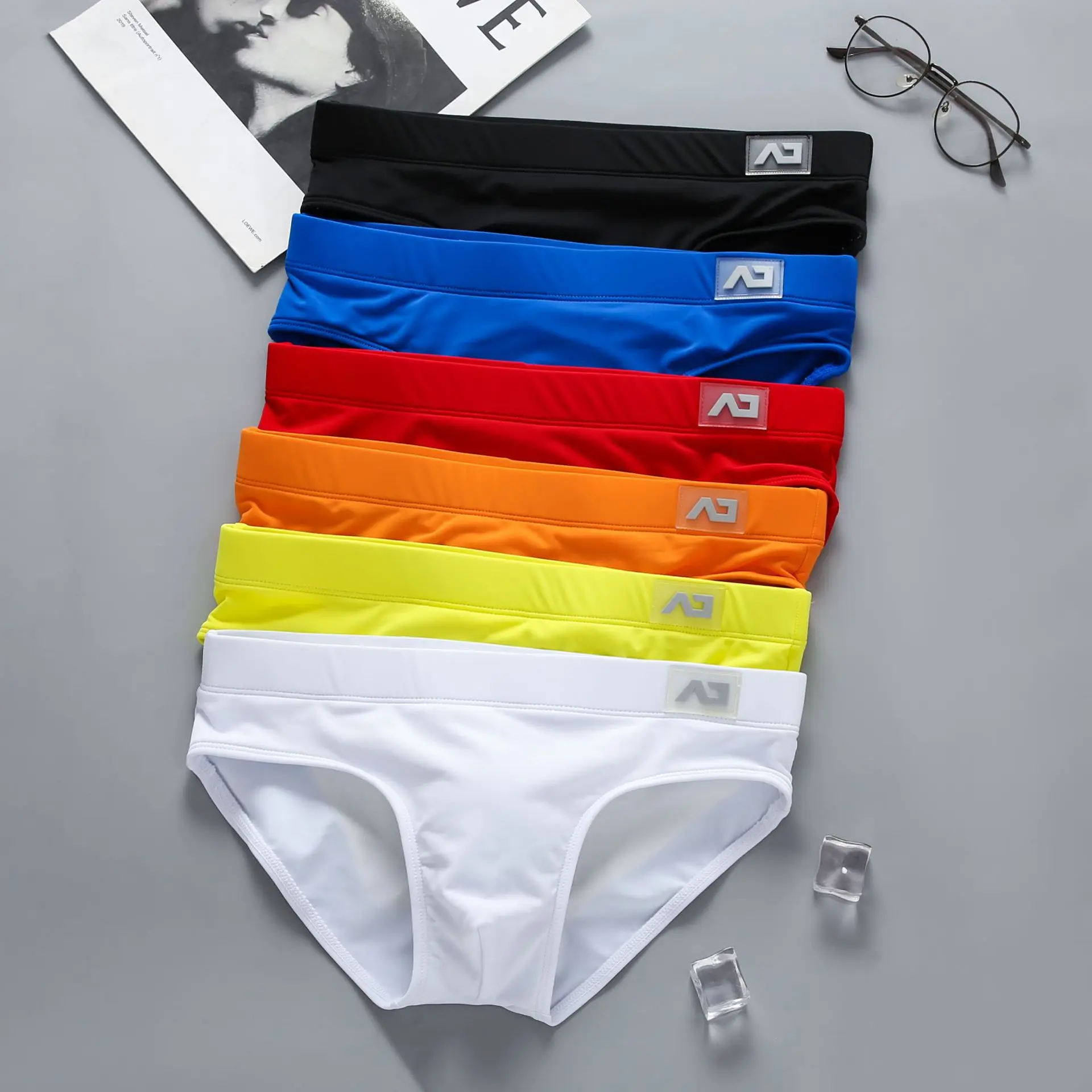Addicted Men's speedos Low waist sexy show big anti-embarrassment quick dry youth sports men's briefs