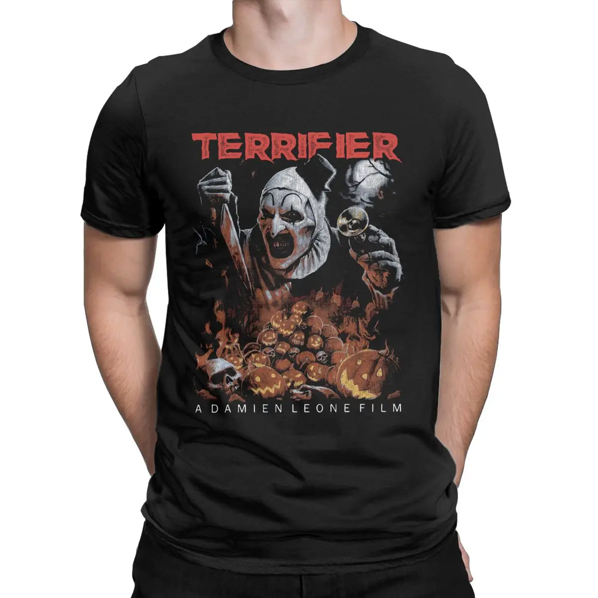 Scary Movie Terrifier Horror art Halloween Amazing Pure Cotton Tee Shirt Short Sleeve T Shirt Crew Neck Clothing Plus Size