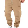 Men's Cargo Pants Joggers Workout Cargo Pants Comfortable and Breathable Outdoor Casual Wearable Running Cycling Multi-Pocket
