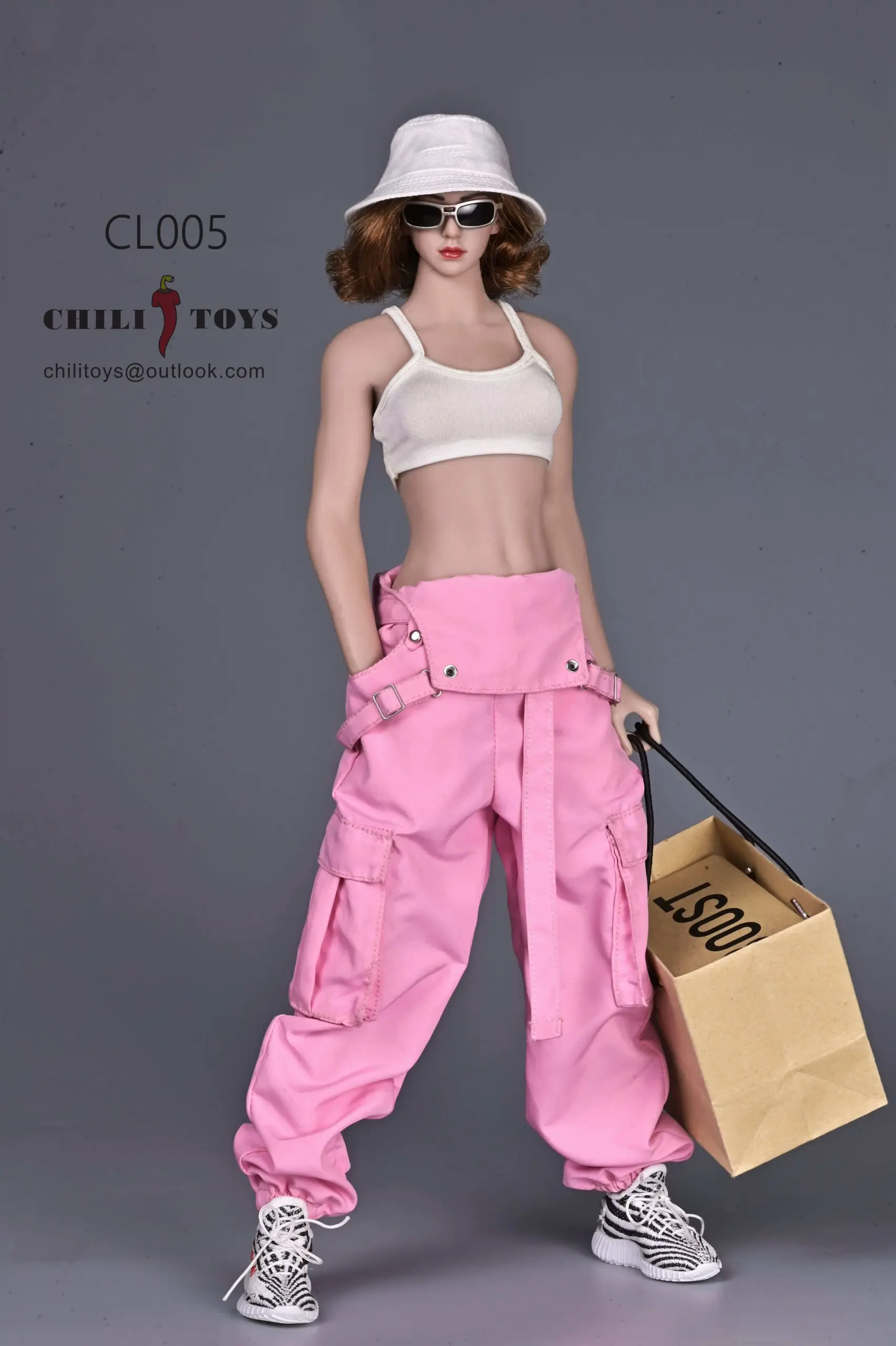 CHILI TOYS cl005 1/6 Scale female dolls clothes vest Overalls jumpsuit black red yellow fit 12'' action figure body model - Image 4