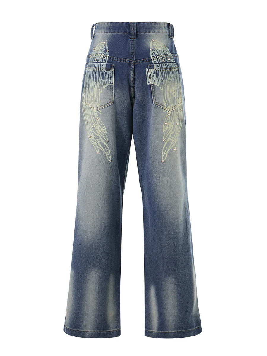 Women High Waist Distressed Skinny Jeans with Frayed Hem and Embroidered Floral Detail Fit Denim Pants