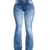 2024 New Women's Stretch Boot Cut Jeans Fashion Slim Fit Hip-Lifting Denim Flared Pants Casual Women's Trousers