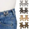 2pcs Adjustable Jean Buttons Pins Cute Bear Pants Button Pins No Sew And Tools Instant Pant Waist Tightener For Loose Jeans