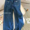 Heavy Industry Chain Decoration Loose Baggy Jeans Women's High Waist Casual Cotton Stretch Denim Pants 2023 Autumn New Trousers