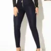 Women's High Waist Skinny Jeans Fashion Stretch Slimming Denim Pencil Pants Female Casual Straight Front Zip Wrap Hips Trousers