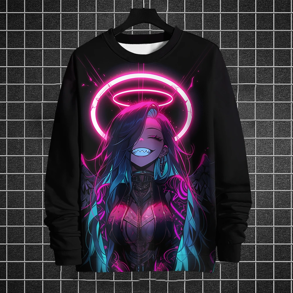 3D Printed Anime Characters Long Sleeve T-Shirts For Men Autumn Fashion Men's O-Neck Sportwear Oversized Pullover Mens clothing