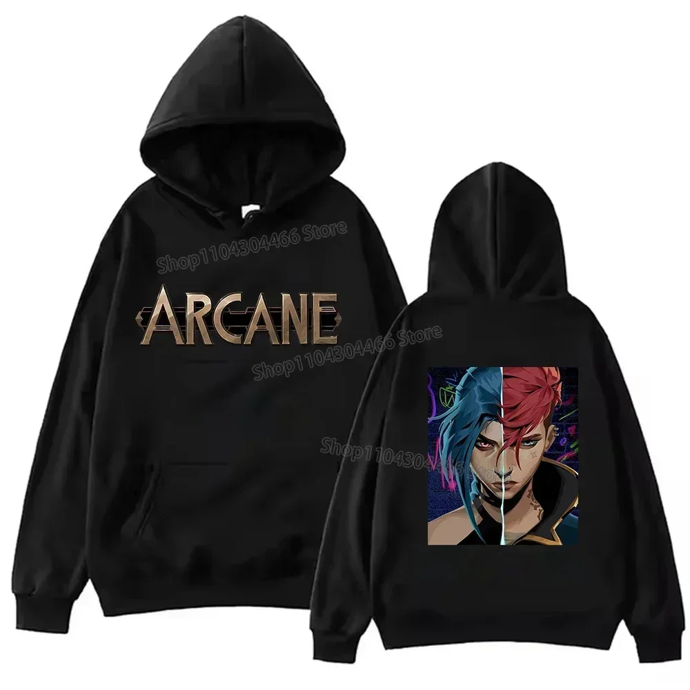 New Jinx Arcane VI Hoodies Arcane Hoodie for Men,women Y2k Clothes Anime Print Sweater Fashion Sweatshirt Trendy Clothing Gift