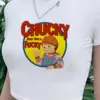 Chucky Printed Cropped Tops Ladies Summer Navel Top Girls Summer Tees Women Short Sleeve Casual Midriff-baring Tops