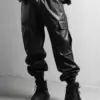 Men's Cargo Leather Pants Fall Winter New Classic Dark Department Fashion Trend Pocket Decoration Loose Oversized Pants