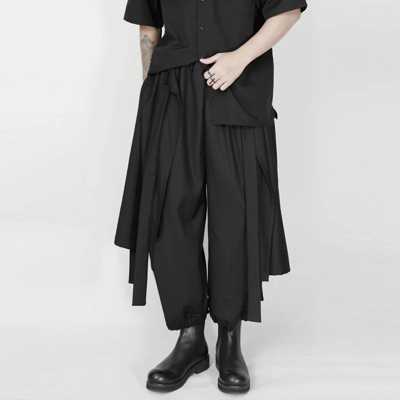 Japan Style Men's clothing Punk Casual 8-9 Pants