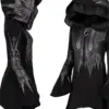 Street Goth Punk Style Black Long Hooded Top Harajuku Retro Dark Grunge Y2K Print Sweatshirts 2022 New Autumn Winter Ladies Tops
