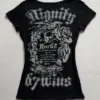 Skulls T Shirts Punk Vintage Women Clothes 90s Gothic Sexy American Slim Dark Tees Aesthetic Short sleeve Femme Clothing Y2k Top
